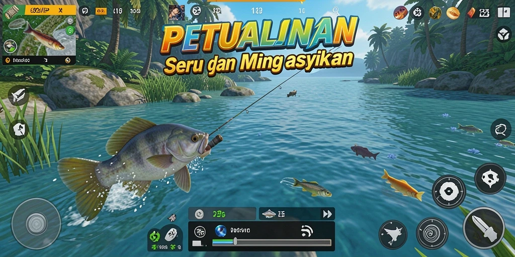 Gameplay seru menangkap ikan di 62VIP dengan grafik menawan.