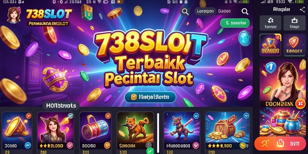 Tampilan gameplay menarik dari 738SLOT di layar ponsel.