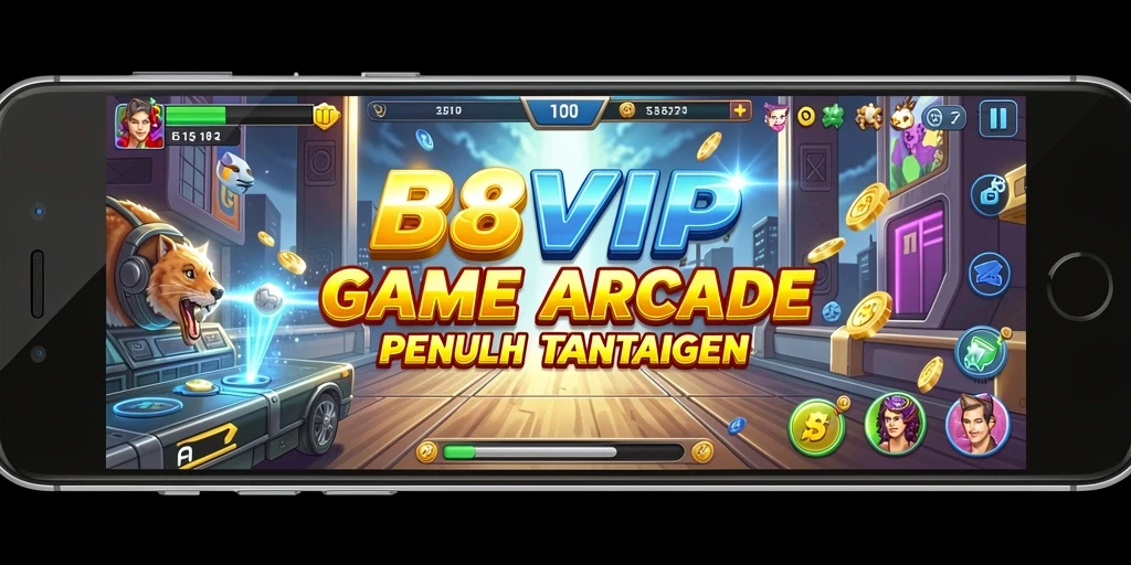 Tampilan gameplay B8VIP yang penuh aksi dan warna.