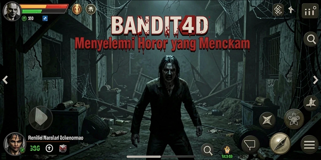 Screenshot menampilkan gameplay mencekam dalam BANDIT4D.