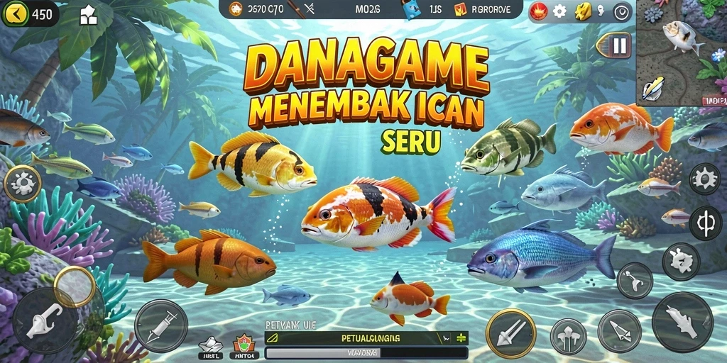 Tampilan menarik saat menangkap ikan di DANAGAME.