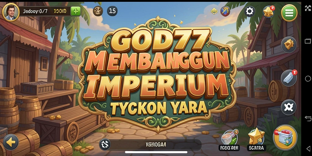 Tampilan gameplay <strong>GOD77</strong> yang menampilkan strategi membangun imperium Tycoon.