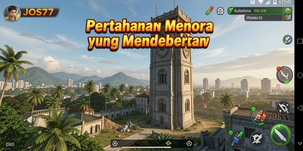 Tampilan gameplay JOS77 yang menantang dalam Tower Defense.