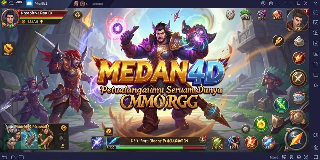 Tangkapan layar gameplay dari MEDAN4D menunjukkan aksi seru di dunia MMORPG.