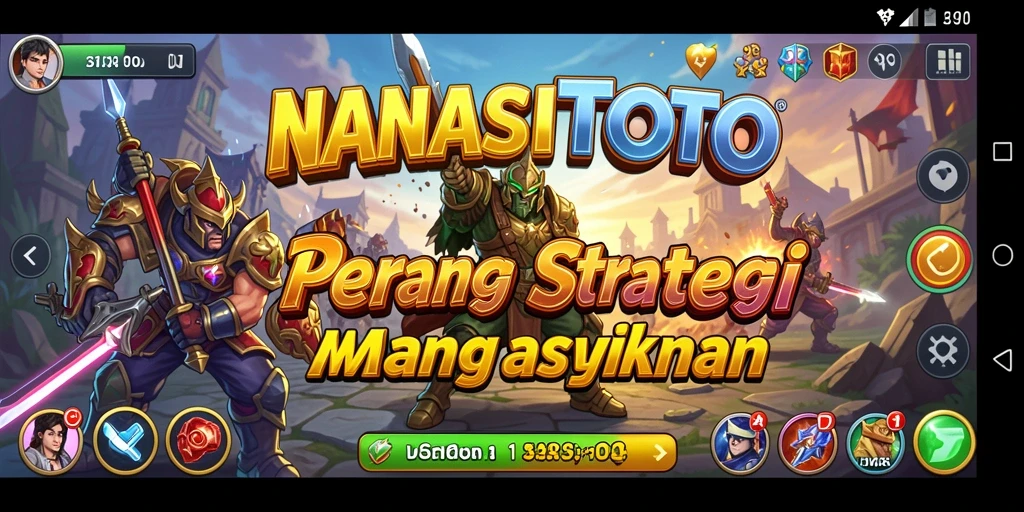 Tangkapan layar gameplay NANASTOTO yang menunjukkan pertempuran strategi.