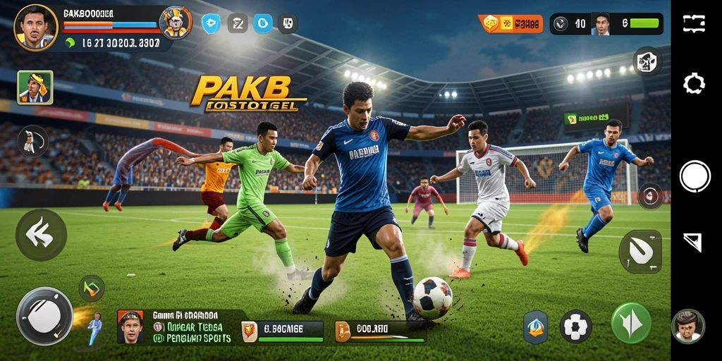 Tampilan dari gameplay PAKBOSTOGEL dengan suasana olahraga yang menegangkan.