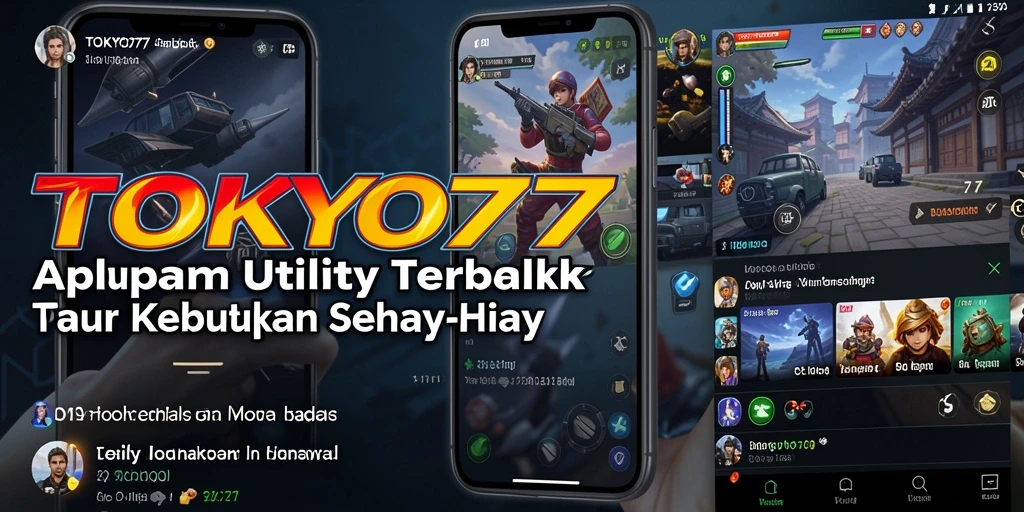 Tampilan utama TOKYO77 menampilkan berbagai fitur Utility yang berguna.