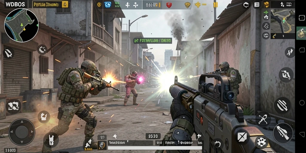 Tangkapan layar gameplay WDBOS yang menegangkan saat pertempuran.