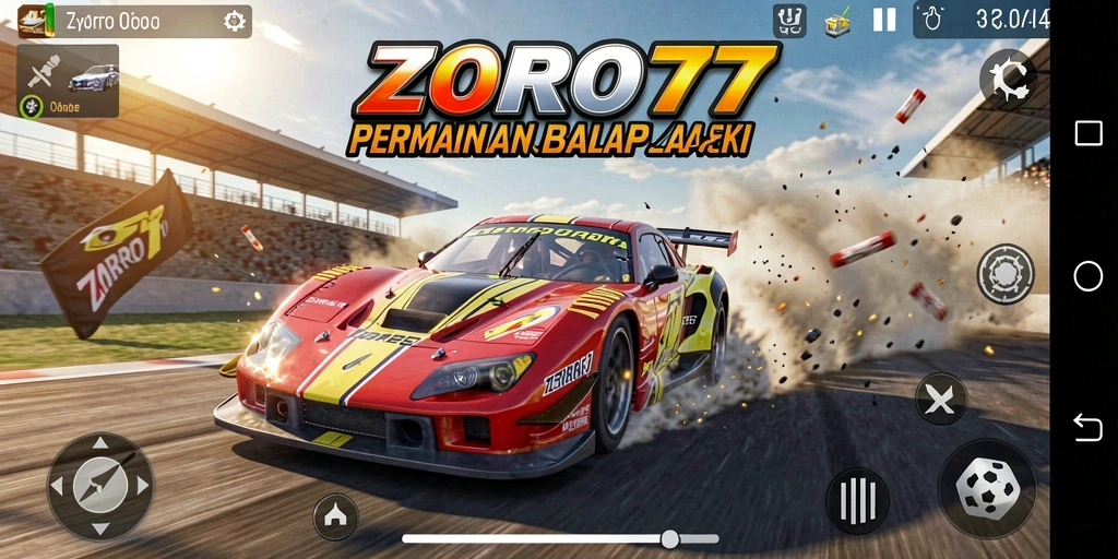Tampilan gameplay ZORO77 yang menegangkan saat balapan